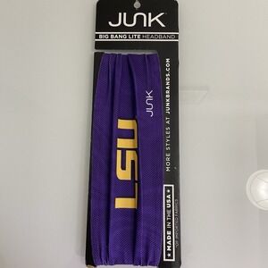 Junk Brands Headband Big Bang Lite LSU Tigers Purple Jersey Made In The USA NEW